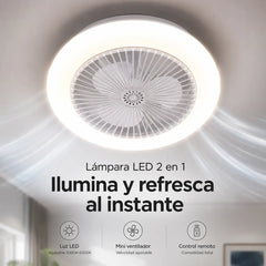 Lampara LED de techo 2 en 1 "LumiVent"