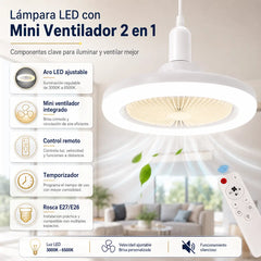 Lampara LED de techo 2 en 1 "LumiVent"