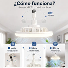 Lampara LED de techo 2 en 1 "LumiVent"