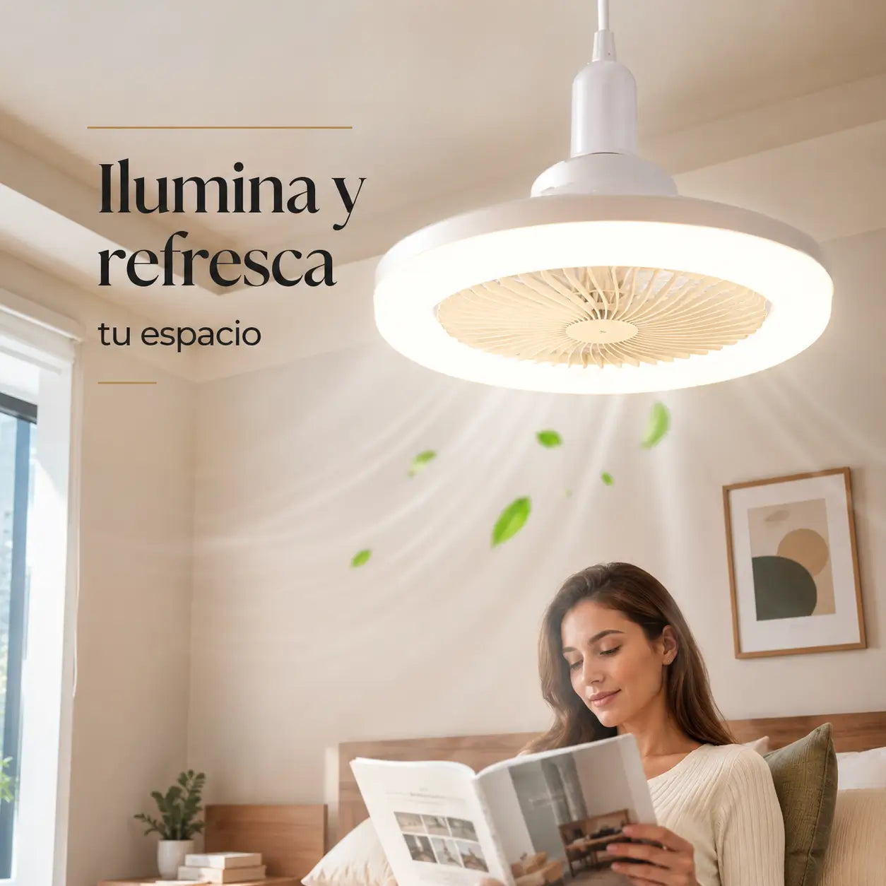 Lampara LED de techo 2 en 1 "LumiVent"