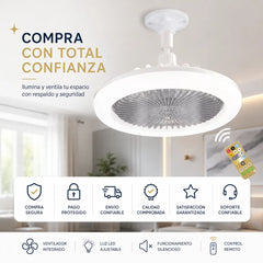 Lampara LED de techo 2 en 1 "LumiVent"